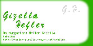 gizella hefler business card